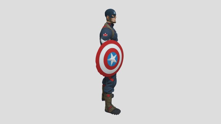 Captain+america+3d+model 3D Model