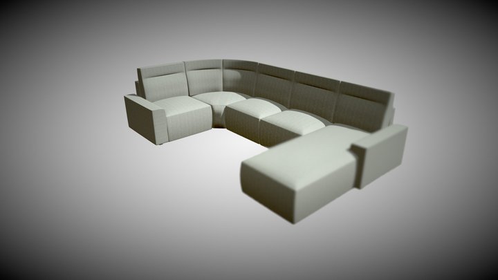 Modern Sofa - High Quality 3D Model | Game Ready