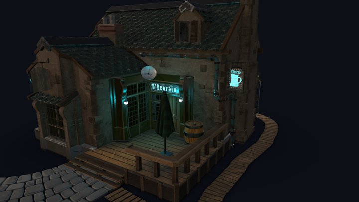 Pub scene 3D Model