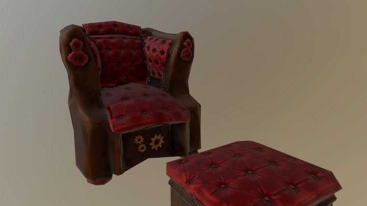 Old vintage chair 3D Model
