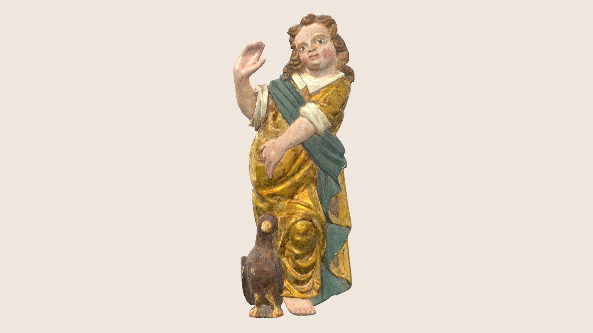 Rzeźba „Św. Jan Ewangelista” 3D model by FWNDK [9f120a0] Sketchfab