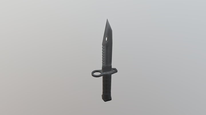 M9 Bayonet Black ( Low Poly) 3D Model