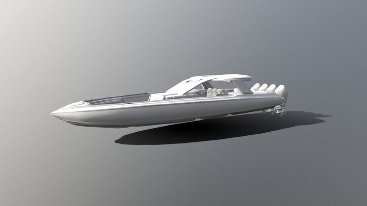 Høyhastighetsbåt 3D Model