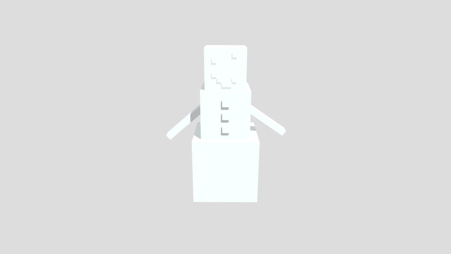 sheared snow golem(no colour) - 3D model by Squished snow golem ...
