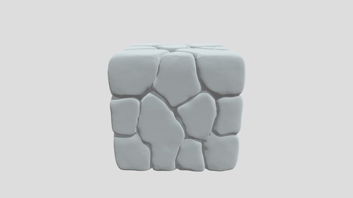 Lava Vein Cube 3D Model