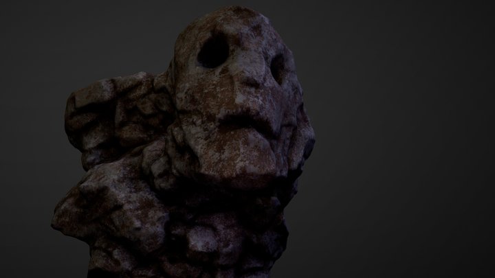 Man face mountain 3D Model