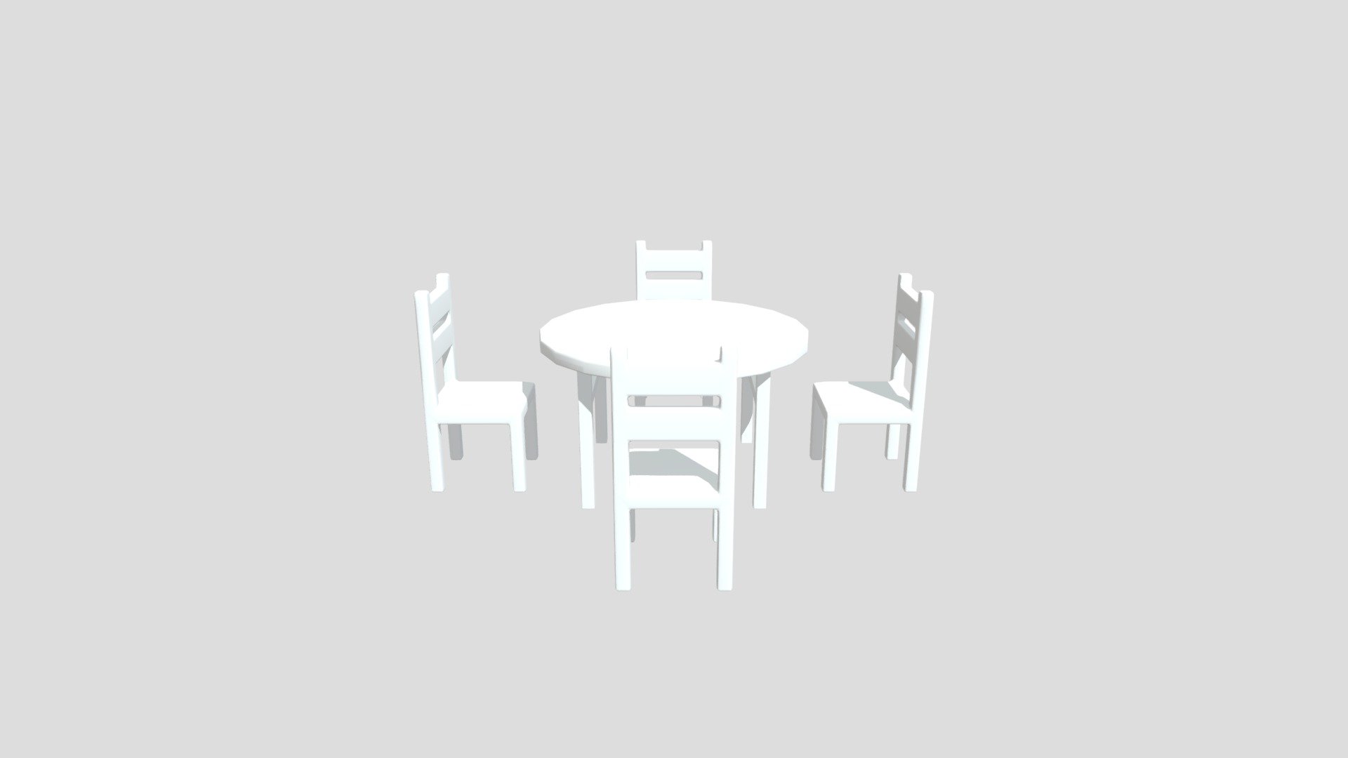 Table and Chairs 3D model by srswr [9f14034] Sketchfab