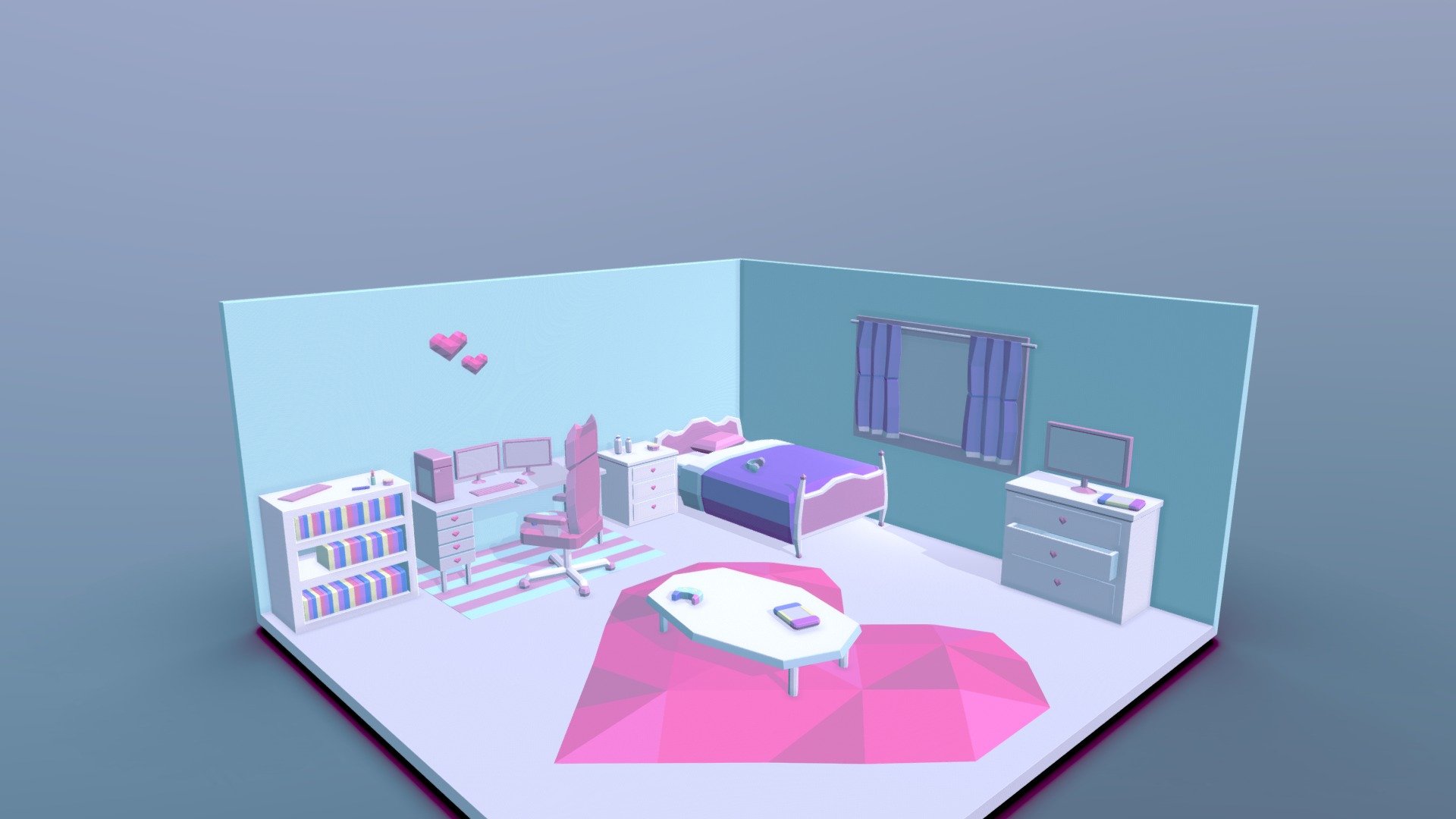 gameroom - 3D model by anyapanpaka [9f14734] - Sketchfab