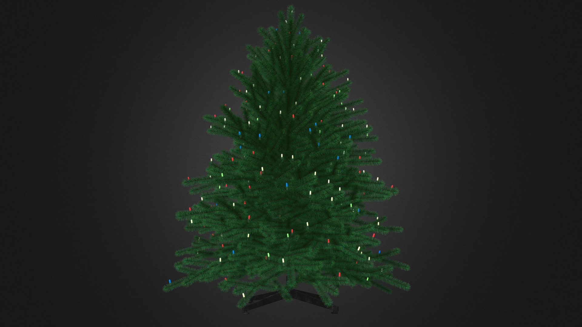 3D model Christmas Tree 1 - This is a 3D model of the Christmas Tree 1. The 3D model is about a tree with lights.