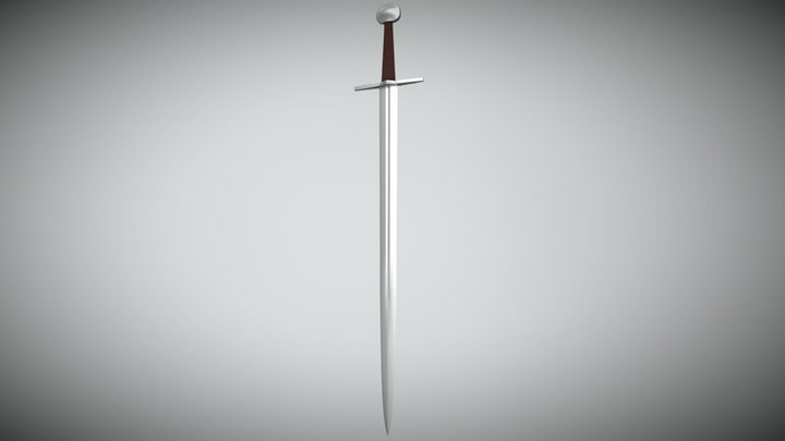 Low-Poly 13th Century Arming Sword 3D Model