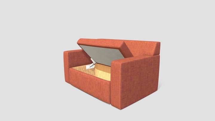 sofa and storage 3D Model