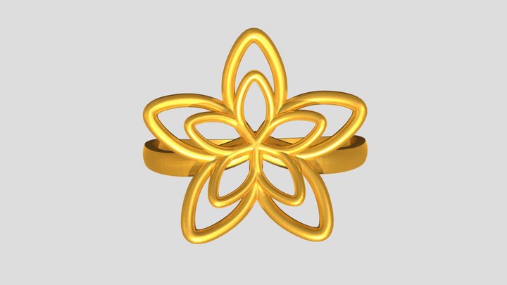 flower ring gold