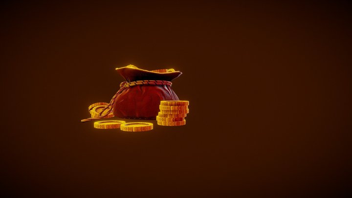Gold/Money bag 3D Model