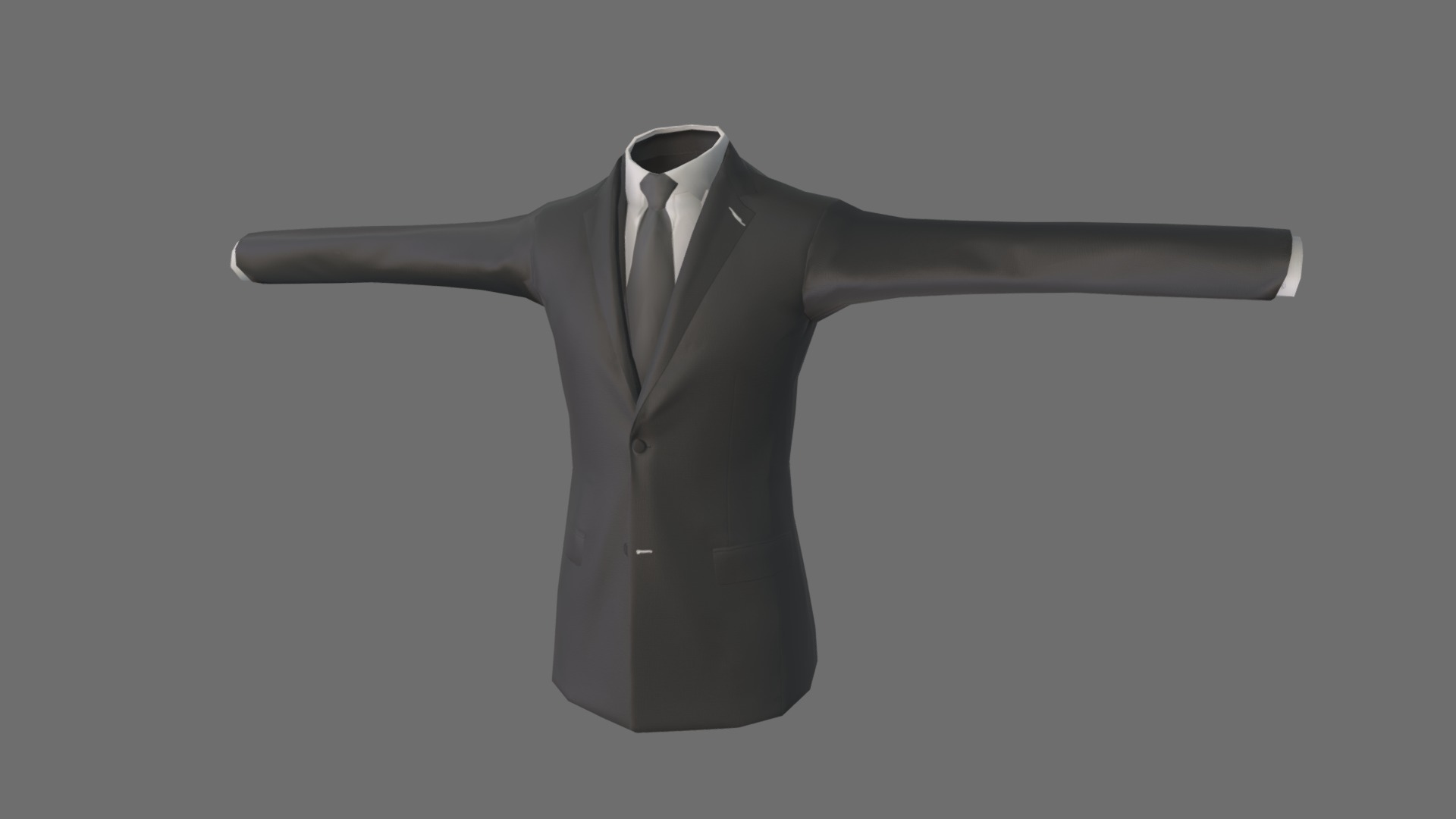3D model Suit model - This is a 3D model of the Suit model. The 3D model is about a white shirt with a white collar.
