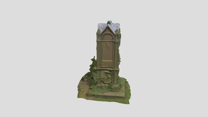 Gravestone Overgrown Old Pbr Scan 01 – Kostenloses 3D-Modell STL