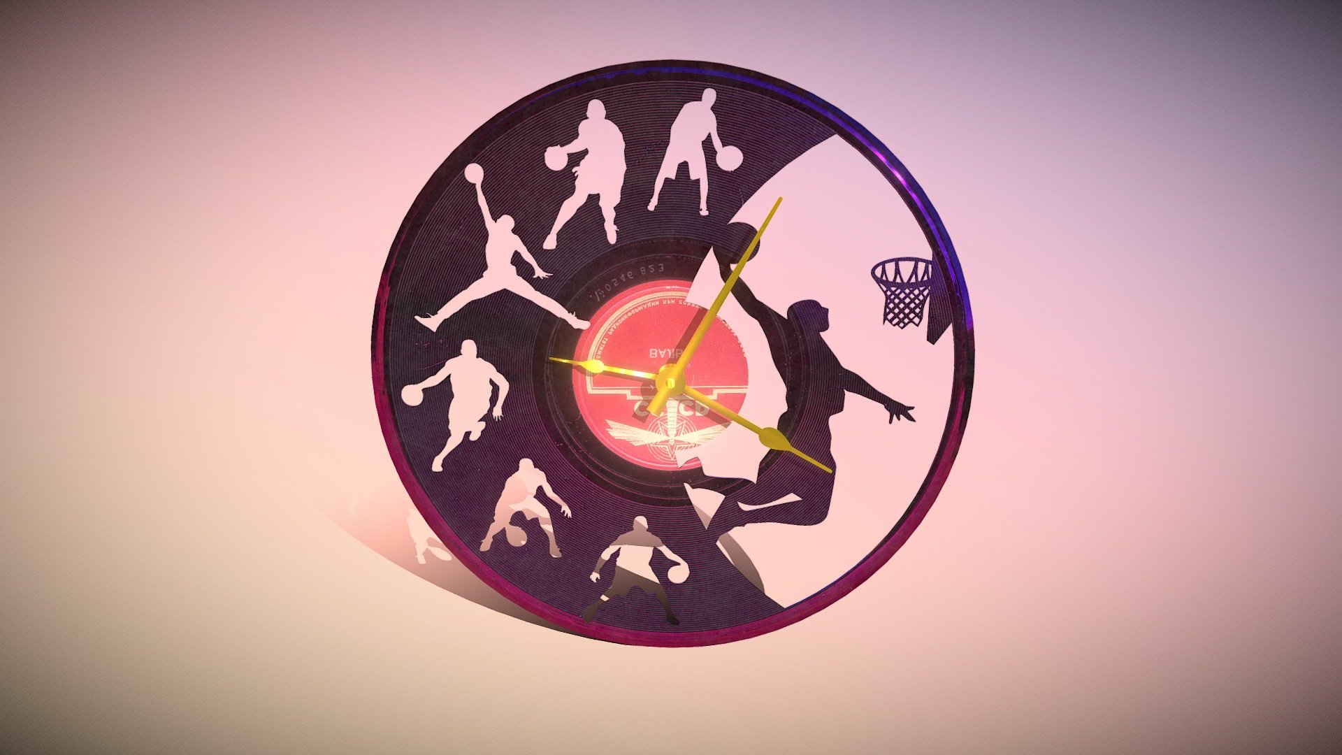 Clock Vinyl Basquetball