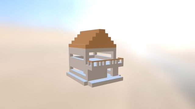 Low Poly house 3D Model