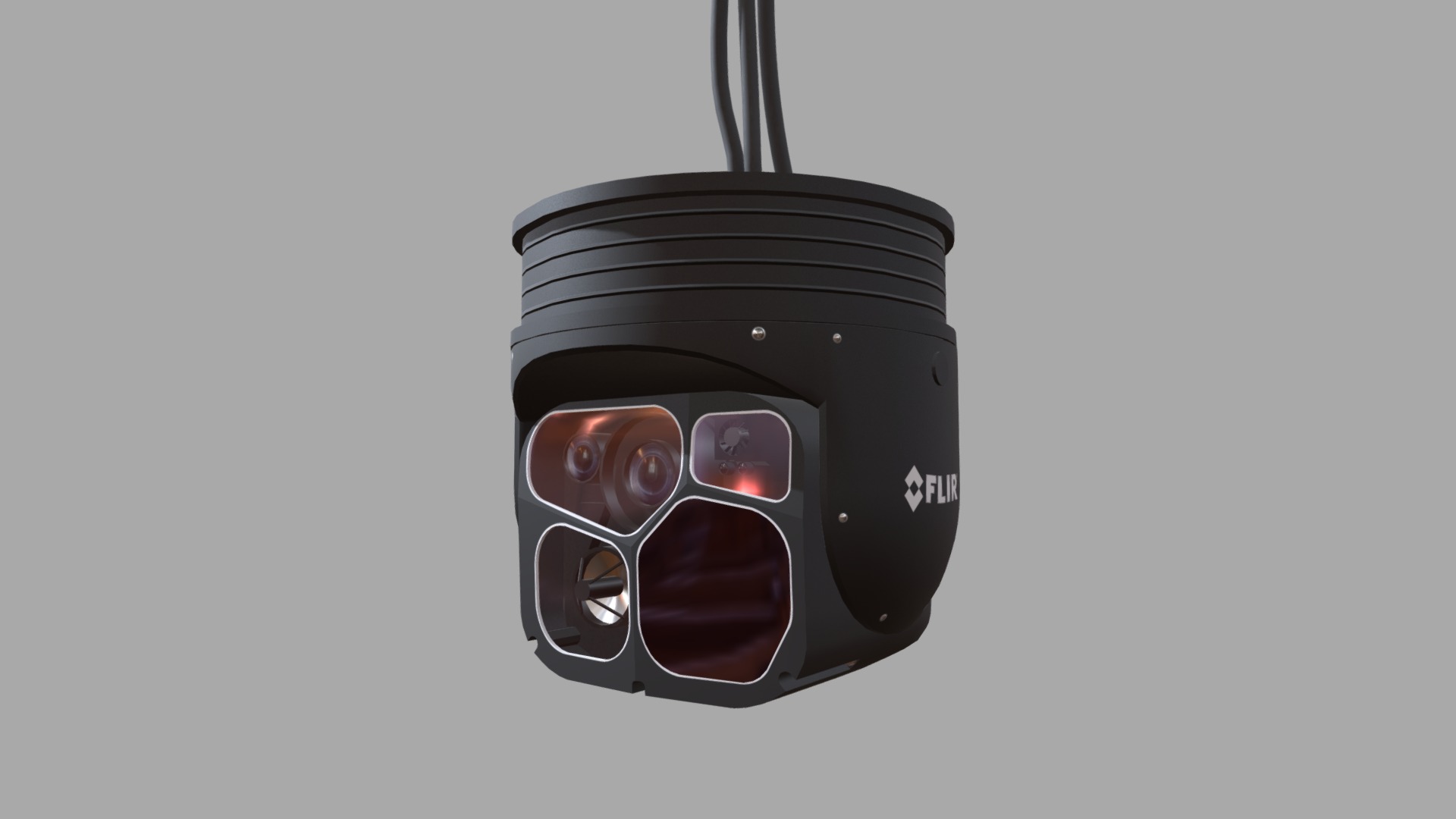 3D model FLIR Star SAFIRE 380 HDc - This is a 3D model of the FLIR Star SAFIRE 380 HDc. The 3D model is about a camera on a chain.