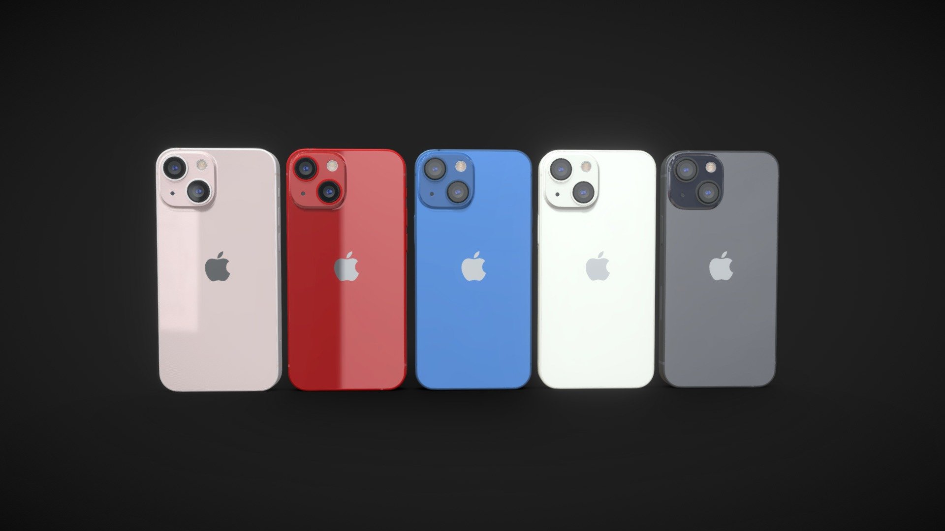 Apple iPhone 13 mini All colors - Buy Royalty Free 3D model by madMIX