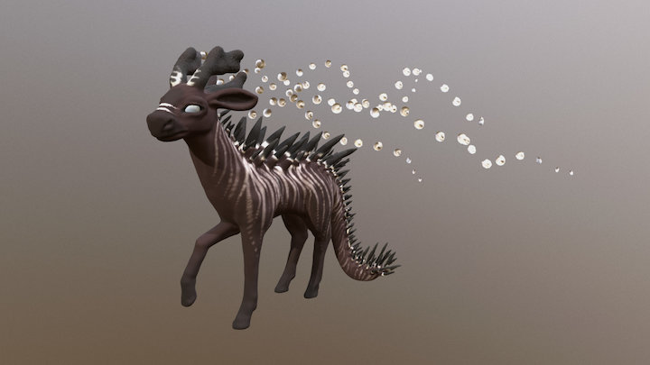 Pine Deer 3D Model