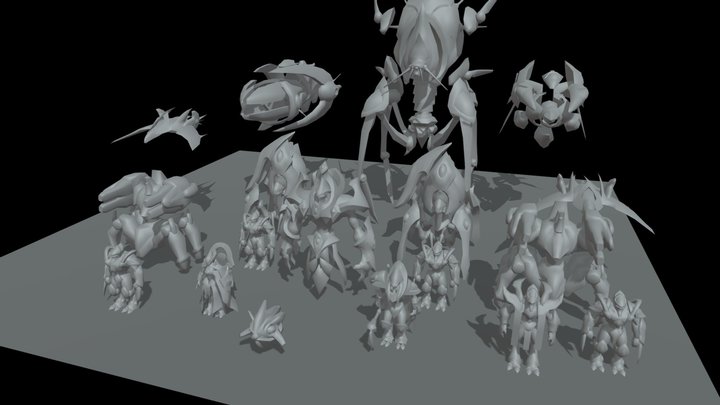 Protoss units 3D Model