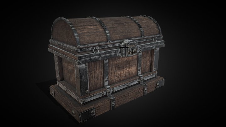 Wood Box 3D Model
