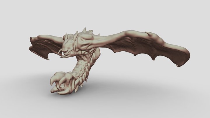 Mutalisk Zerg Starcraft Untextured 3D Model