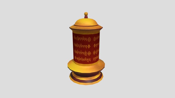 Mani Khurtu -ish Prayer Wheel – Kostenloses 3D-Modell STL