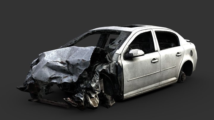 Wrecked Car 01 3D Model