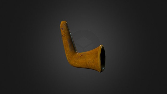 Ceramic Trumpet Pipe with Ground Surfaces 3D Model