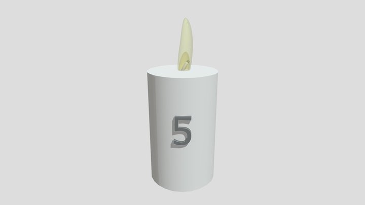 candle 5 by Caroline 3D Model