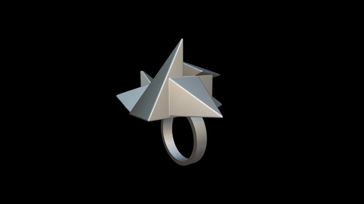 Pyramid Cluster Ring 3D Model