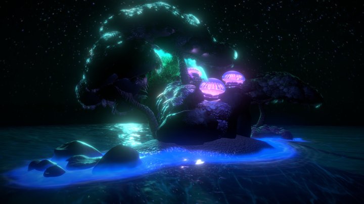 Extraterrestrial Island 3D Model