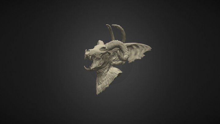 Skull demon bust 'Karma the Demon' 3D Model