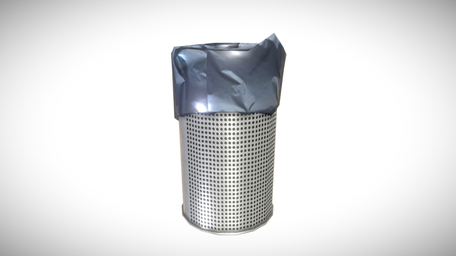 3D model Dustbin - This is a 3D model of the Dustbin. The 3D model is about a close-up of a can.
