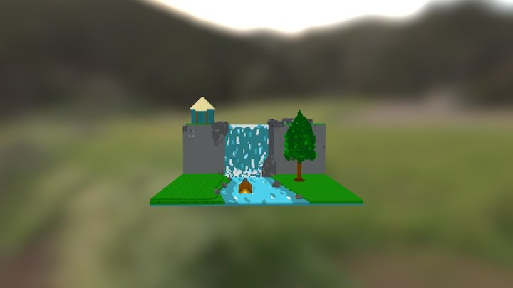 Mountain River Test 02 3D Model