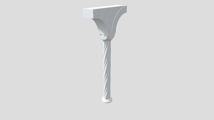Romanesque Column 3D Model