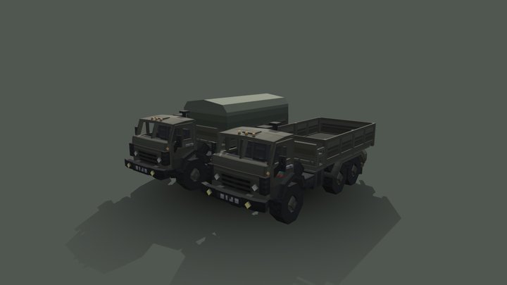 KAMAZ-4310 [LOW-POLY] 3D Model