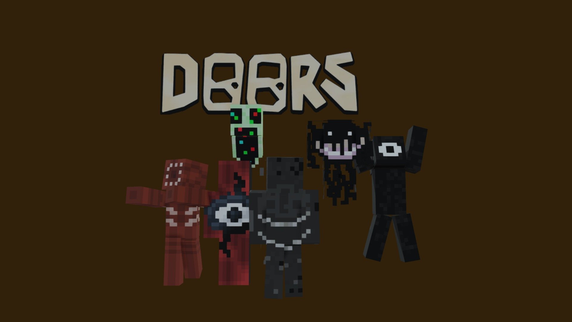 Minecraft ambush from doors pixel art