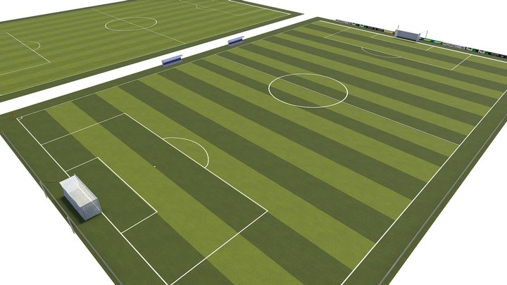 Football Pitch 3D Model