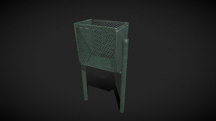 park 90´s trash cans 3D Model