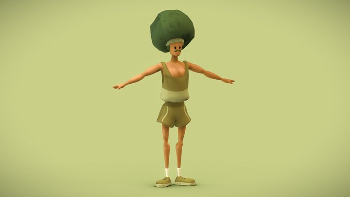 Brocc the athlete 3D Model
