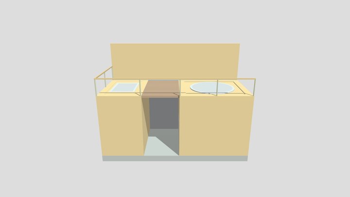 bathtubs. yard sauna. cups 3D Model