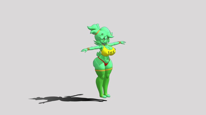 Chiku_fart_girl 3D Model