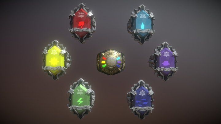 Hitman Reborn - Original Vongola Rings 3D Model