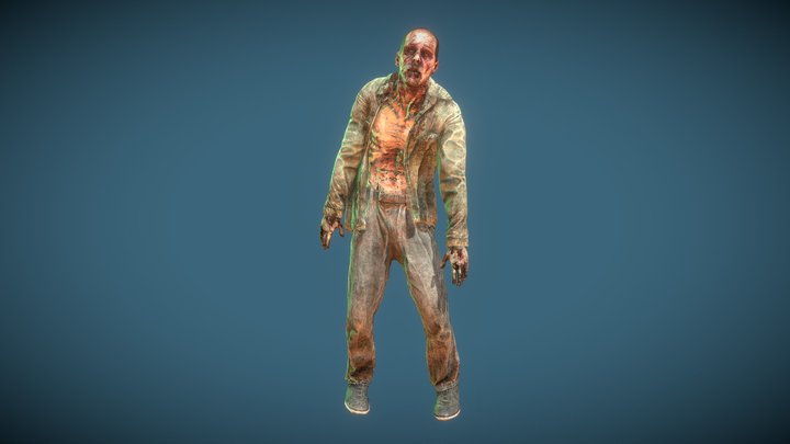 Zombies! Civilian Male 03 3D Model