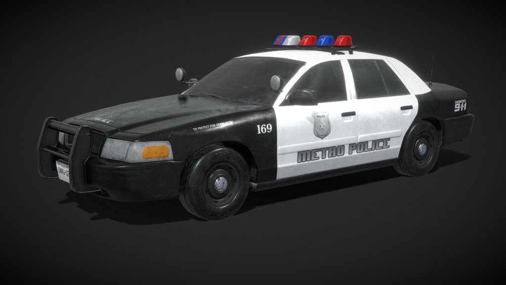2001 Crown Victoria Police Interceptor Game Prop