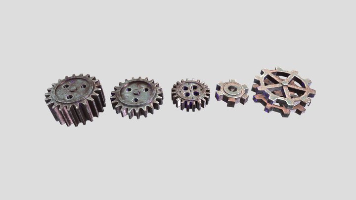 Rusty Gears 3D Model
