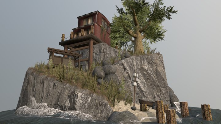 DAE Diorama - By the ocean 3D Model