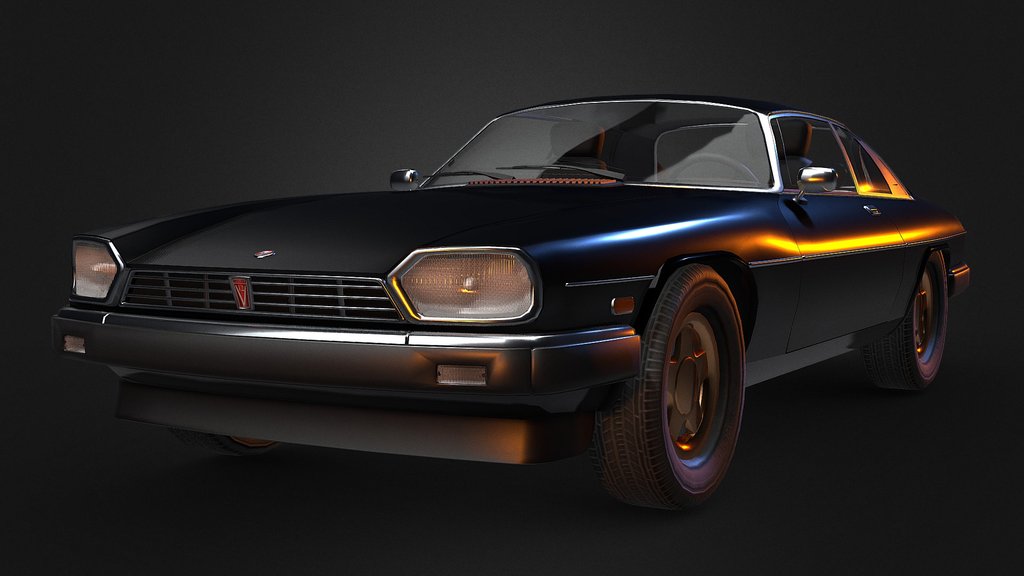 Low-poly Jaguar XJ-S